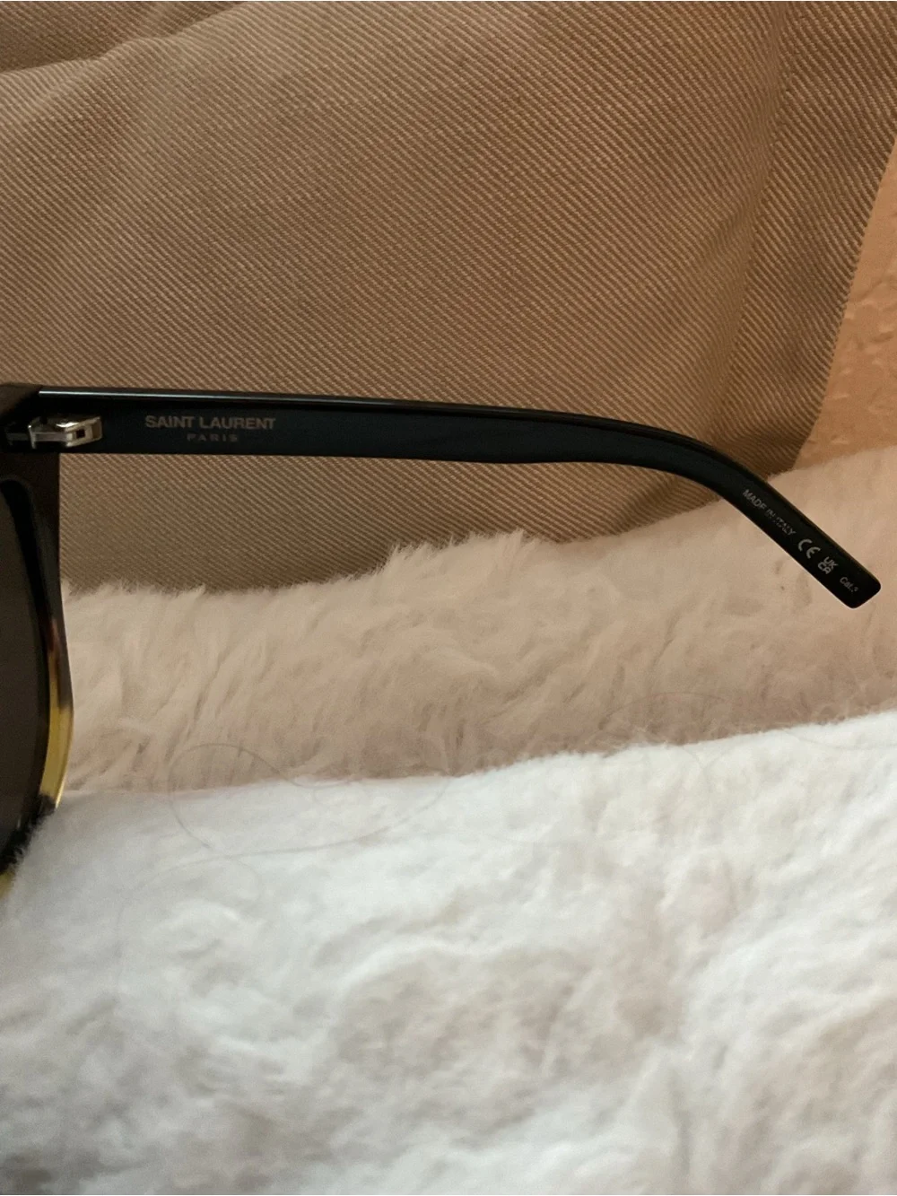 Saint Lauren tortoise shell  Classic Black Cat-Eye Women's Sunglasses - Picture 15 of 16
